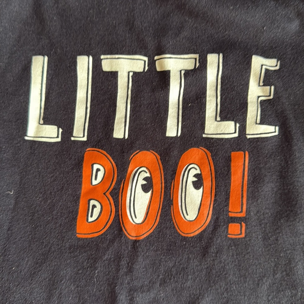 Carter's “Little Boo” Halloween Shirt & Black Ghost Pants 24 Months - Picture 8 of 9